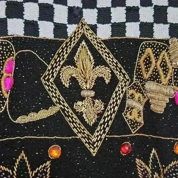 Vintage Fashion CreationFleur-de-lis Beaded Dress - Picture 7 of 9